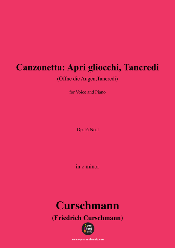 Curschmann-Canzonetta:Apri gliocchi,Tancredi