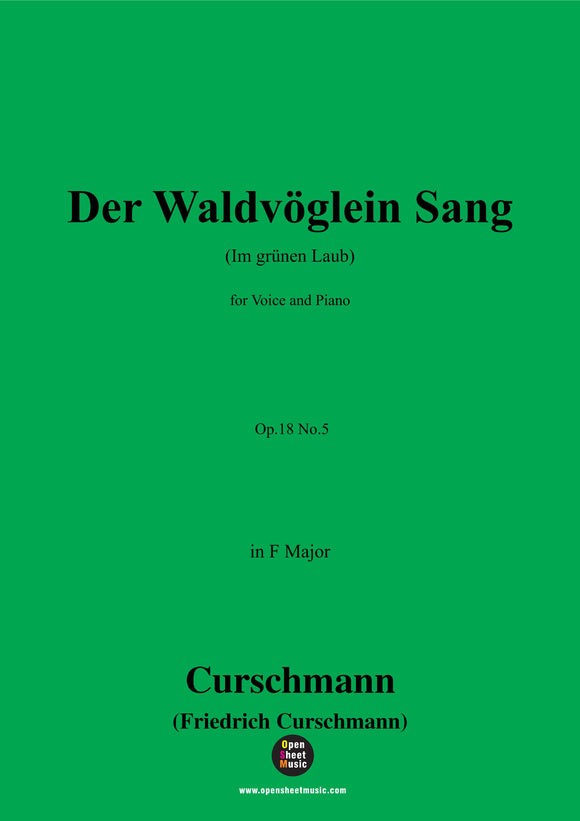 Curschmann-Der Waldvöglein Sang