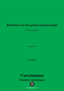 Curschmann-Kinderlied von den grünen Sommervögeln