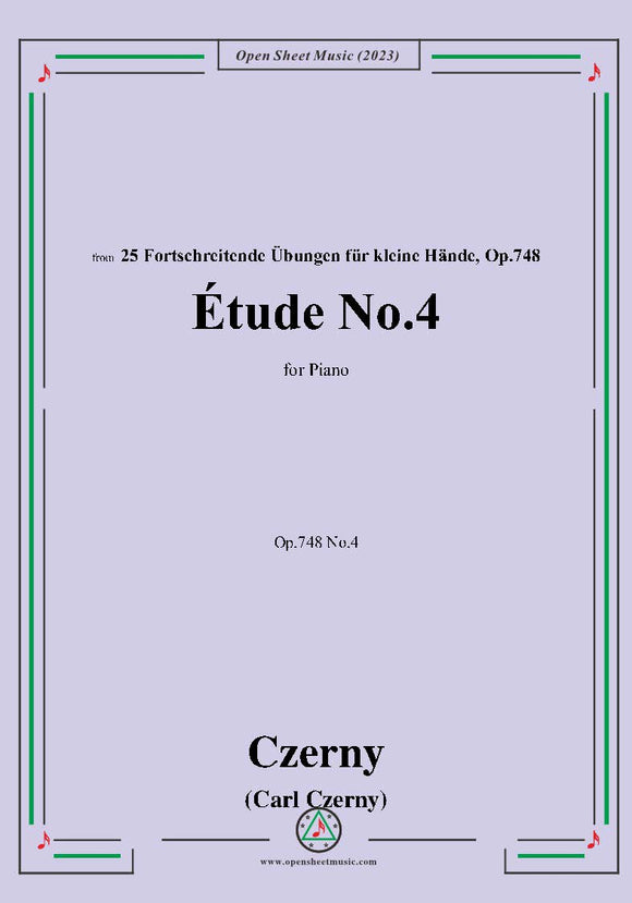 C. Czerny-Exercise No.4,Op.748 No.4