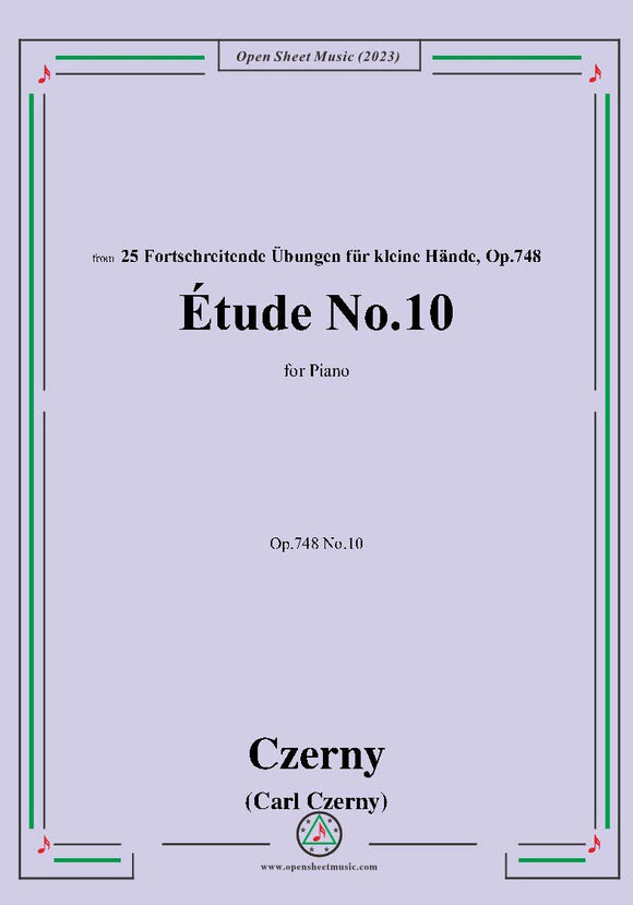 C. Czerny-Exercise No.10,Op.748 No.10