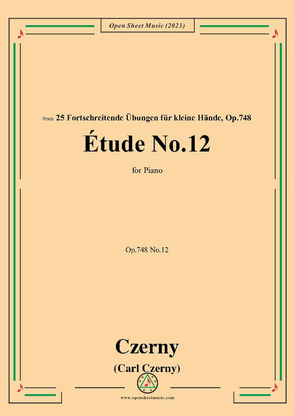 C. Czerny-Exercise No.12,Op.748 No.12
