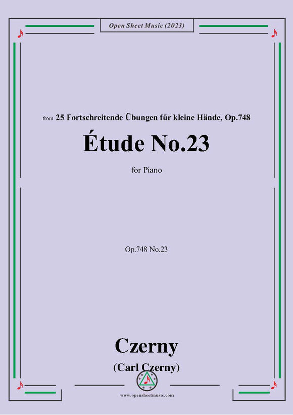 C. Czerny-Exercise No.23,Op.748 No.23