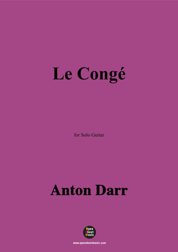 Adam Darr-Le Congé,for Guitar