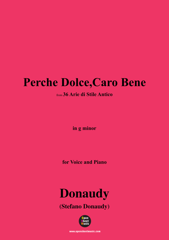 Donaudy-Perche Dolce,Caro Bene