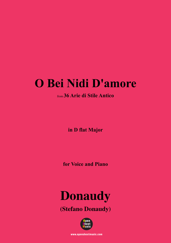 Donaudy-O Bei Nidi D'amore