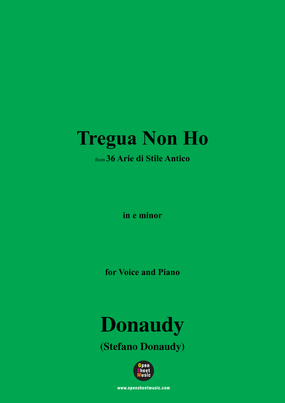 Donaudy-Tregua Non Ho