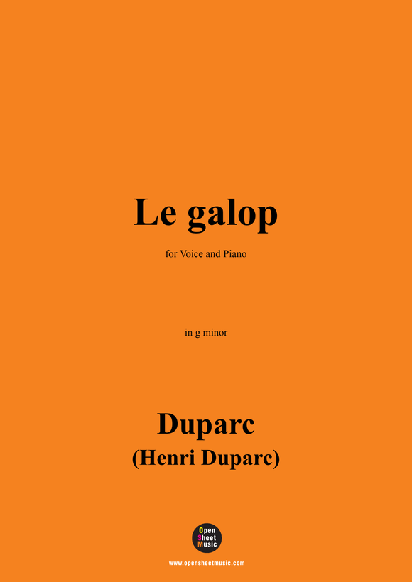 Duparc-Le galop