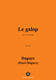 Duparc-Le galop