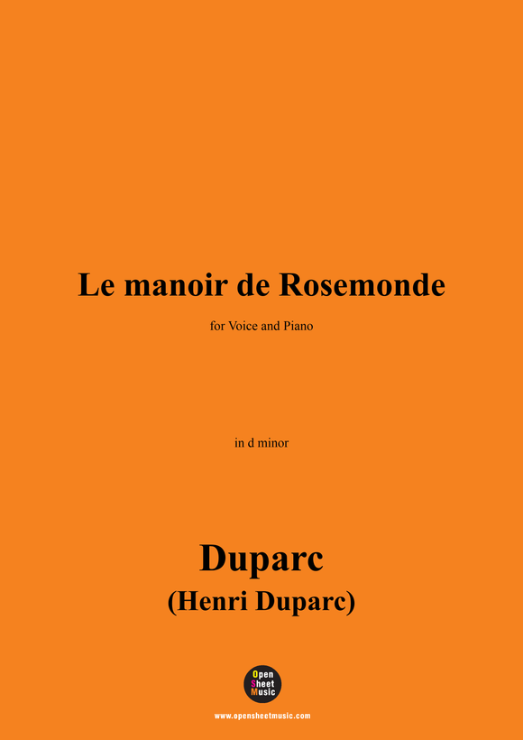 Duparc-Le manoir de Rosemonde