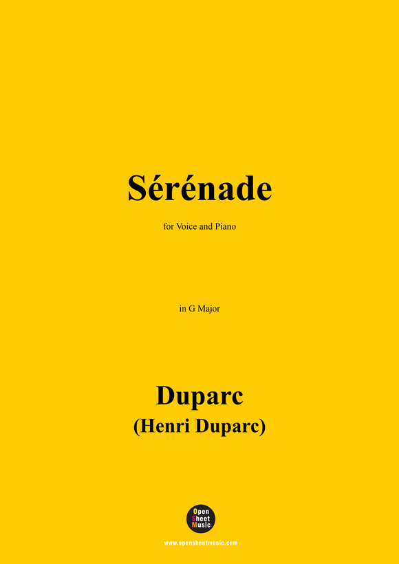 Duparc-Sérénade