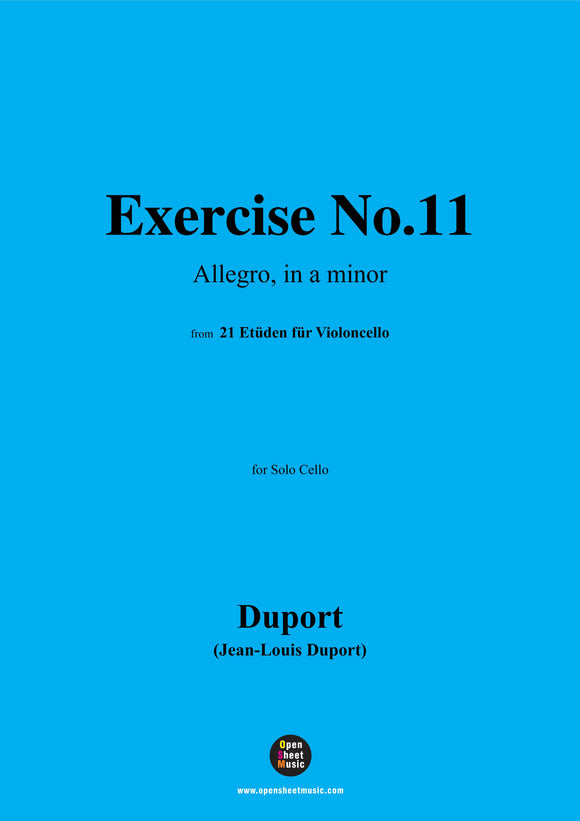 J. L. Duport-Exercise No.11(Allegro),in a minor