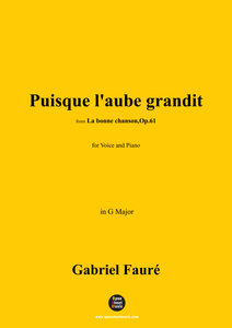 G. Fauré-Puisque l'aube grandit