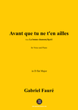G. Fauré-Avant que tu ne t'en ailles