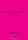 G. Fauré-Donc,ce sera par un clair jour d'ete