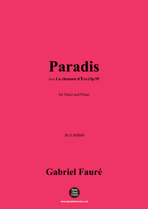 G. Fauré-Paradis,in e minor,Op.95 No.1