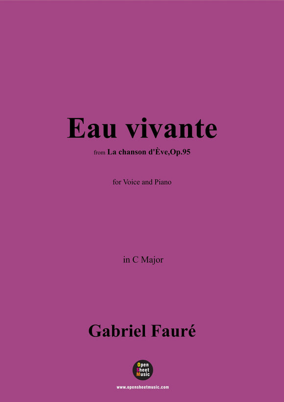 G. Fauré-Eau vivante