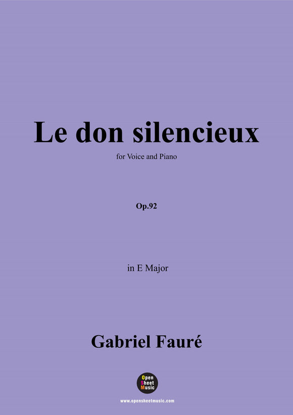G. Fauré-Le don silencieux
