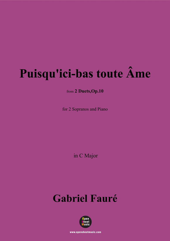 G. Fauré-Puisqu'ici-bas toute Âme