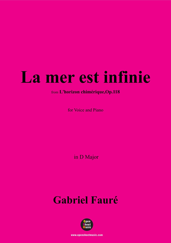 G. Fauré-La mer est infinie