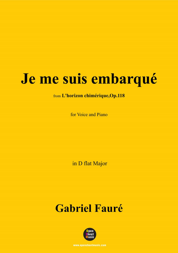 G. Fauré-Je me suis embarqué