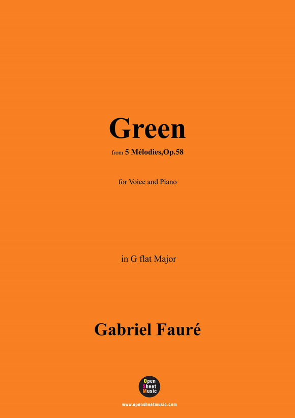 G. Fauré-Green,in G flat Major,Op.58 No.3