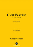G. Fauré-C'est l'extase,in D flat Major,Op.58 No.5