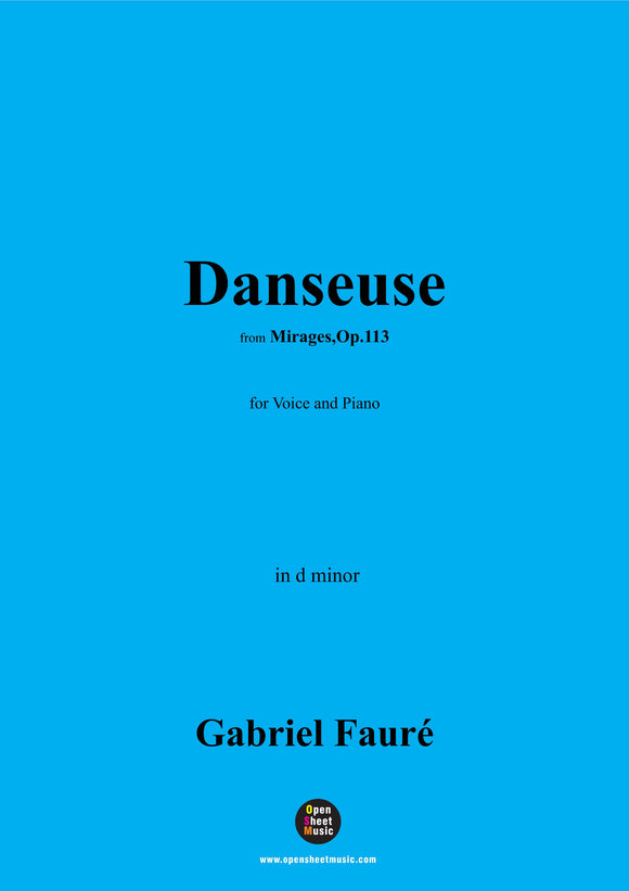 G. Fauré-Danseuse,in d minor,Op.113 No.4