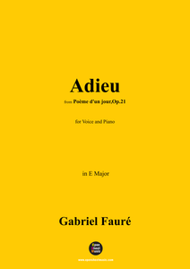 G. Fauré-Adieu