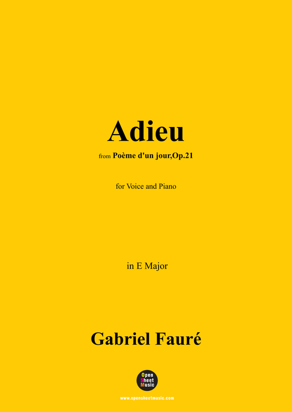G. Fauré-Adieu