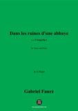 G. Fauré-Dans les ruines d'une abbaye,in A Major,Op.2 No.1