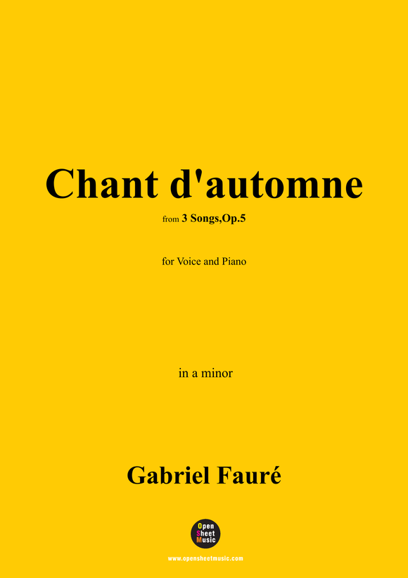 G. Fauré-Chant d'automne