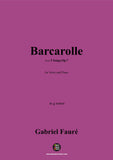 G. Fauré-Barcarolle,in g minor,Op.7 No.3
