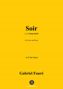 G. Fauré-Soir,in D flat Major,Op.83 No.2