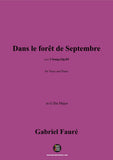 G. Fauré-Dans le forêt de Septembre,in G flat Major,Op.85 No.1