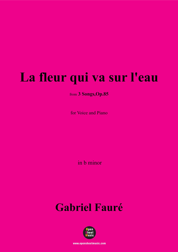 G. Fauré-La fleur qui va sur l'eau,in or,Op.85 No.2