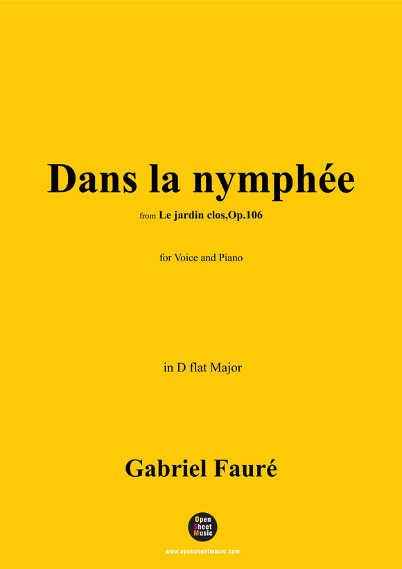 G. Fauré-Dans la nymphée,in D flat Major,Op.106 No.5