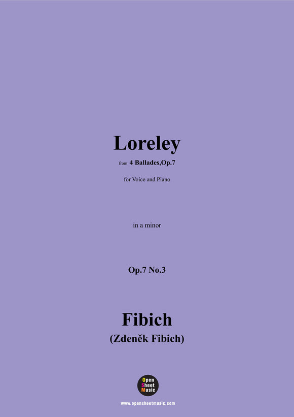 Fibich-Loreley,in a minor,Op.7 No.3