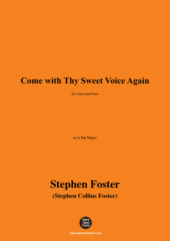 S. Foster-Come with Thy Sweet Voice Again