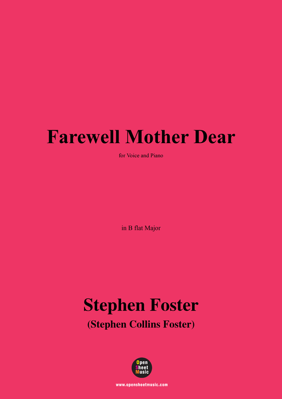 S. Foster-Farewell Mother Dear