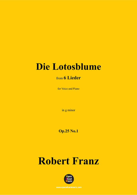 R. Franz-Die Lotosblume,in g minor,Op.25 No.1