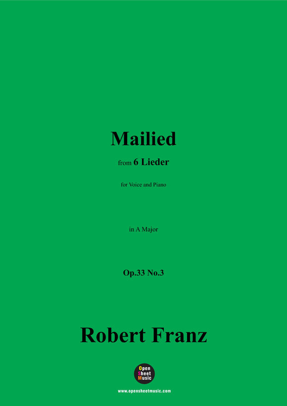 R. Franz-Mailied,in A Major,Op.33 No.3