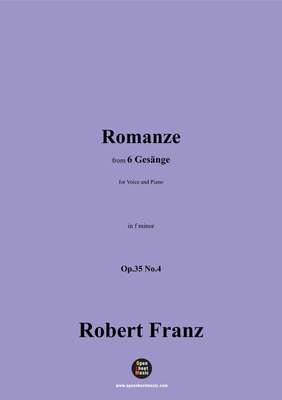 R. Franz-Romanze,in f minor,Op.35 No.4