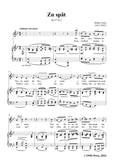 R. Franz-Zu spat,in g minor,Op.37 No.2