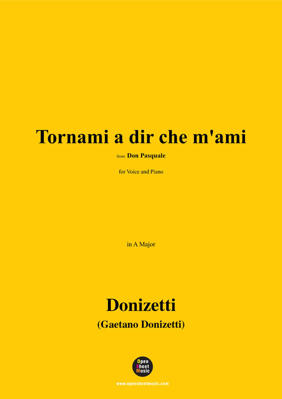 Donizetti-Tornami a dir che m'ami(Act III)