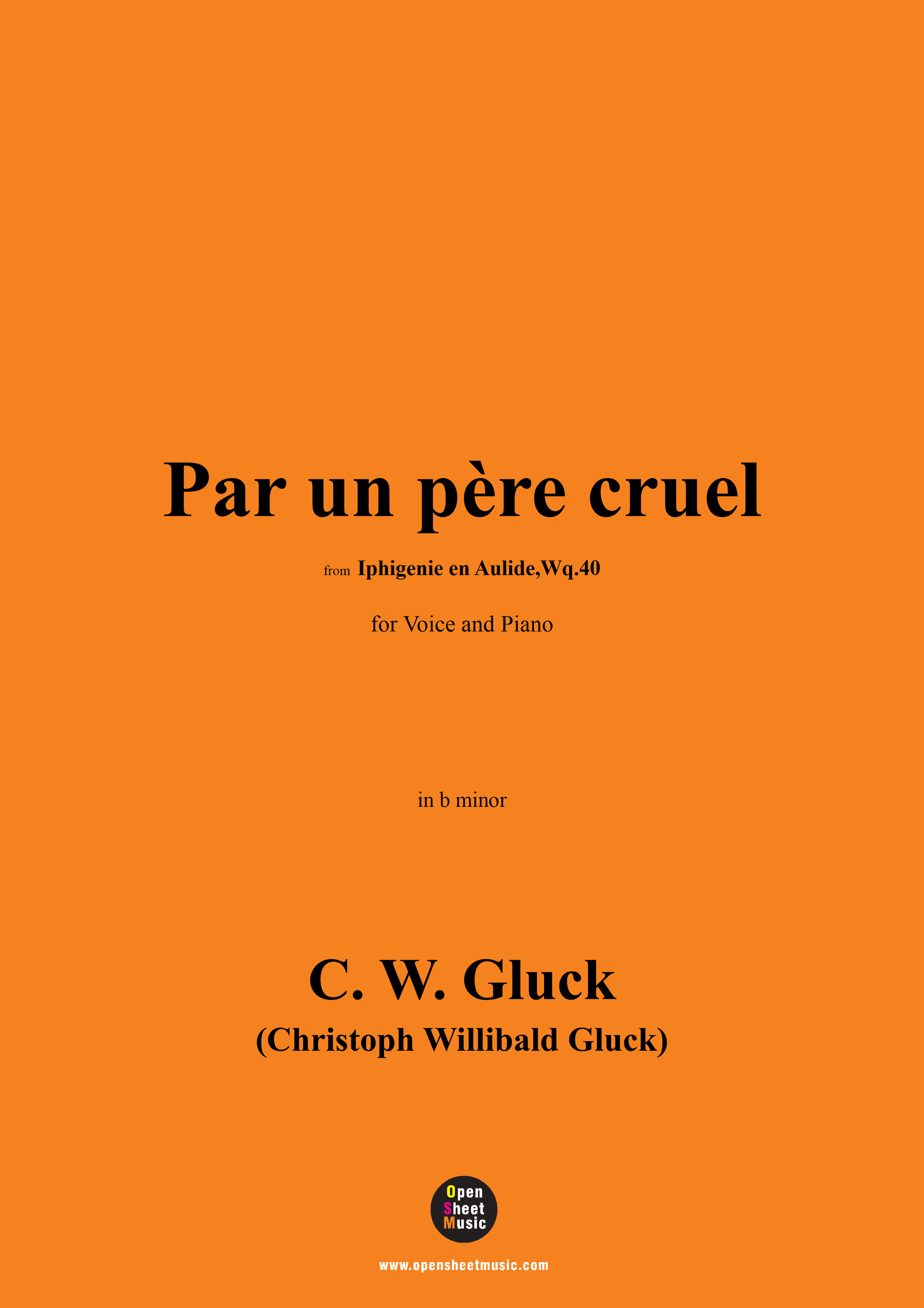 C. W. Gluck Soumis au silenceSoumis au silence – Open Sheet Music