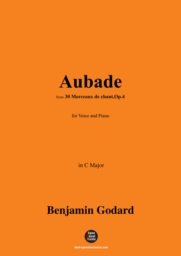 B. Godard Aubade Open Sheet Music