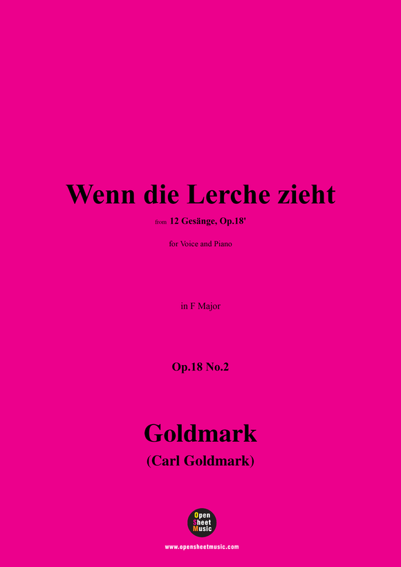 C. Goldmark-Wenn die Lerche zieht