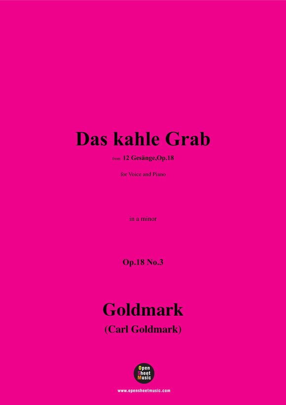 C. Goldmark-Das kahle Grab,Op.18 No.3