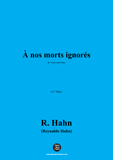 R. Hahn-À nos morts ignorés